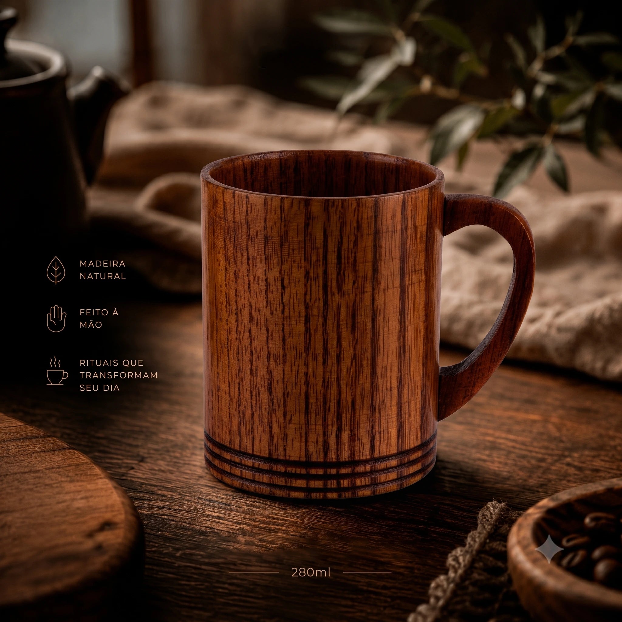 (PRINCIPAL) Copos de Madeira OAKO Rustic
