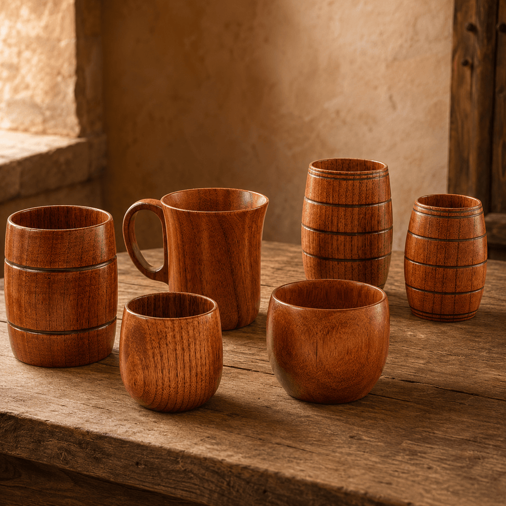 Coleção de Copos de Madeira OAKO Taverna