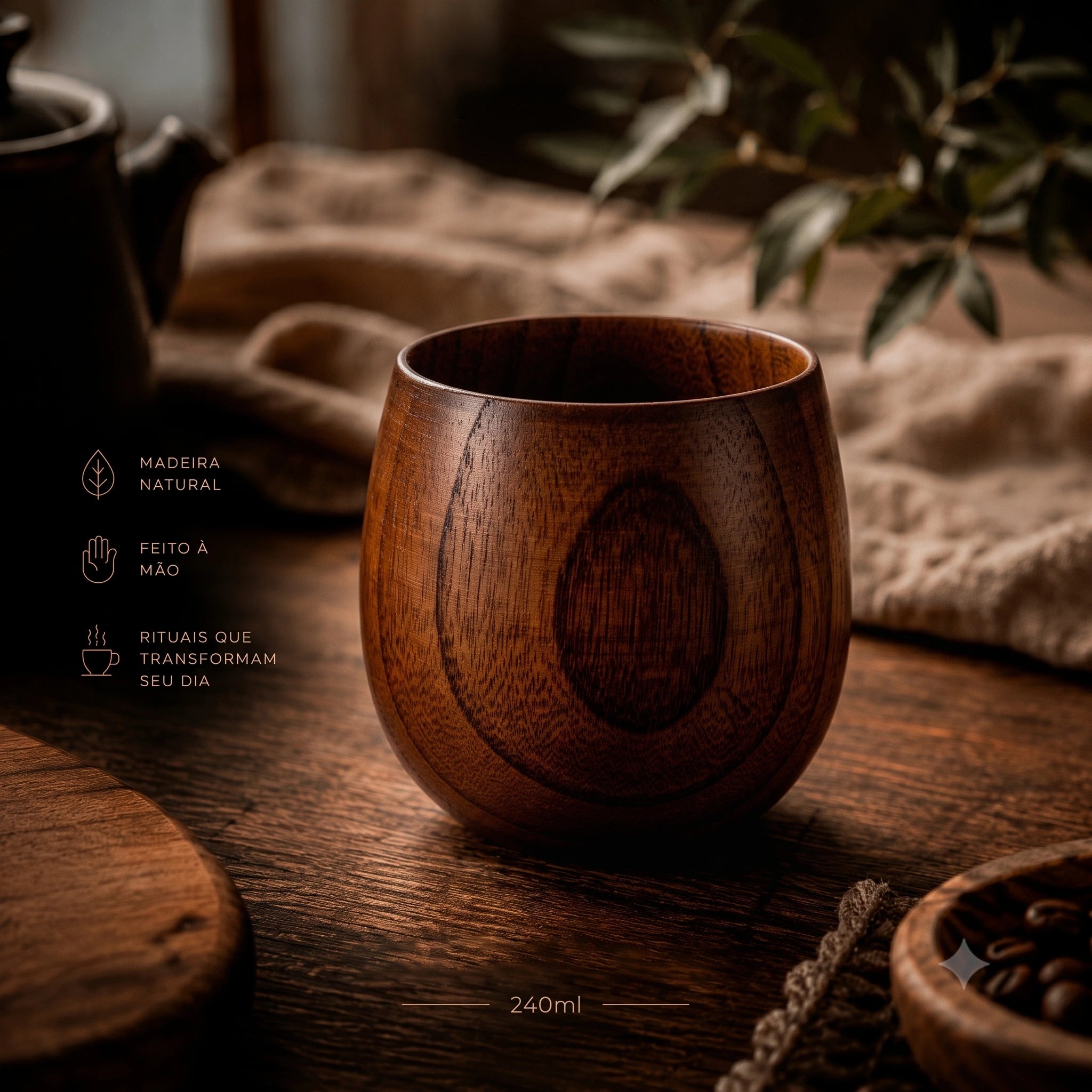 (PRINCIPAL) Copos de Madeira OAKO Rustic