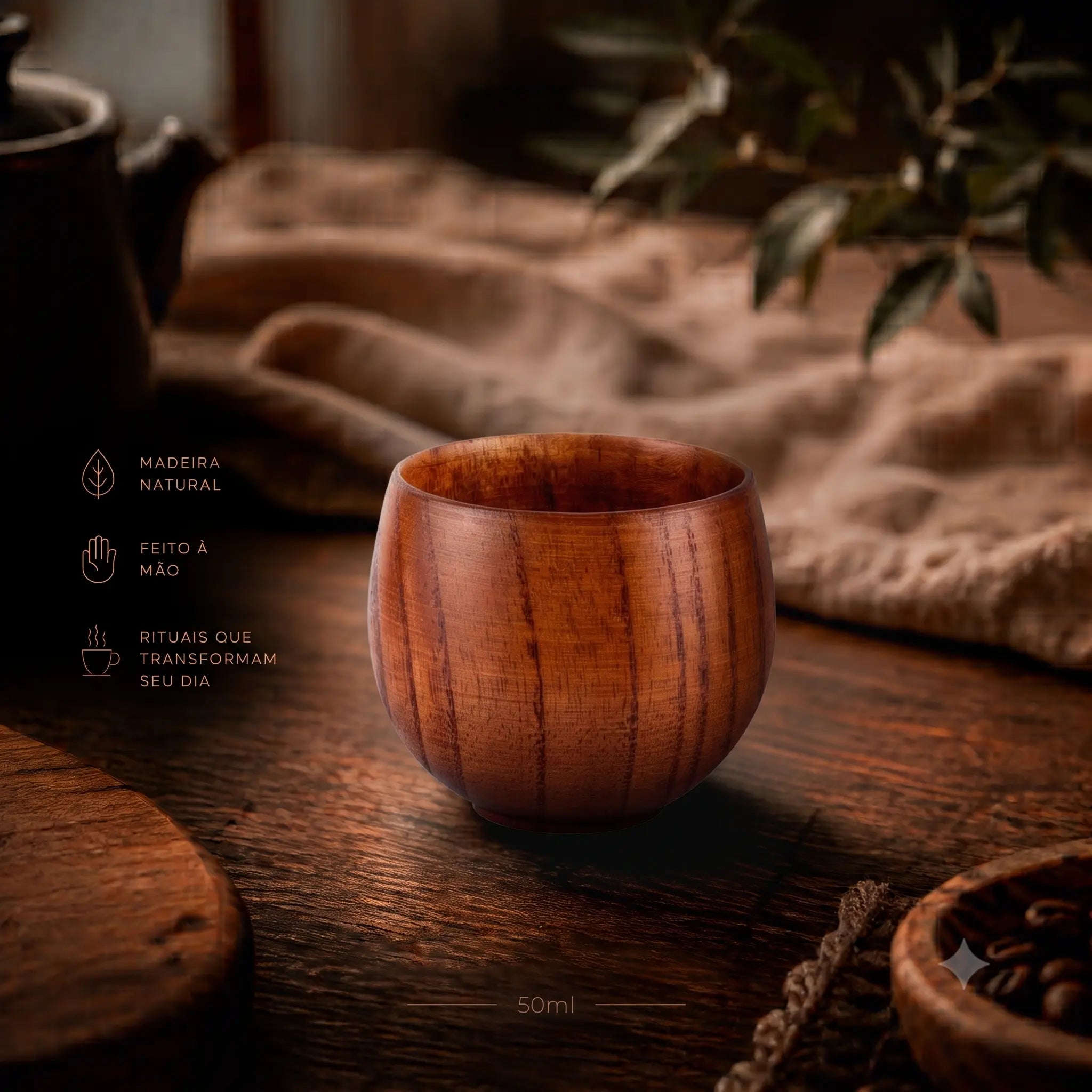 (PRINCIPAL) Copos de Madeira OAKO Rustic